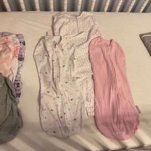 Lot of three GUC newborn swaddles